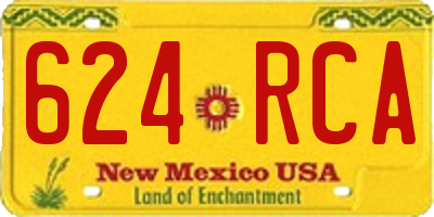 NM license plate 624RCA