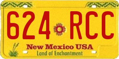 NM license plate 624RCC