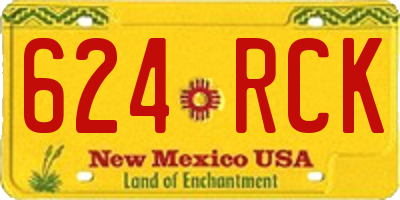 NM license plate 624RCK