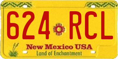 NM license plate 624RCL