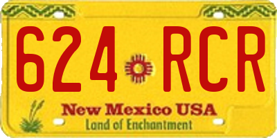 NM license plate 624RCR