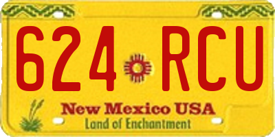 NM license plate 624RCU