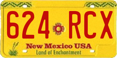NM license plate 624RCX