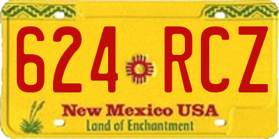 NM license plate 624RCZ