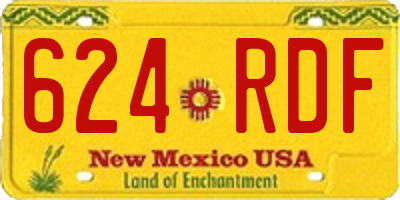 NM license plate 624RDF