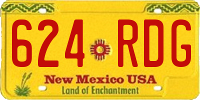 NM license plate 624RDG