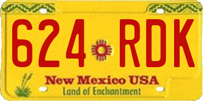 NM license plate 624RDK