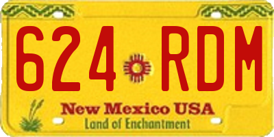 NM license plate 624RDM