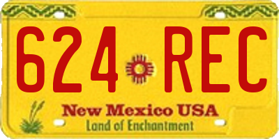 NM license plate 624REC
