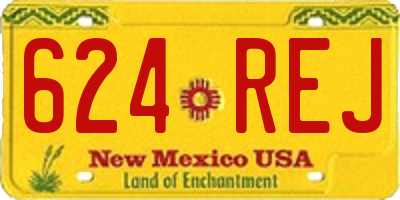 NM license plate 624REJ
