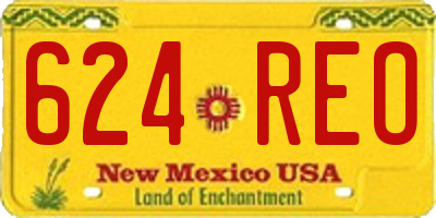 NM license plate 624REO