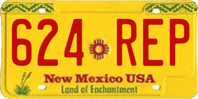 NM license plate 624REP