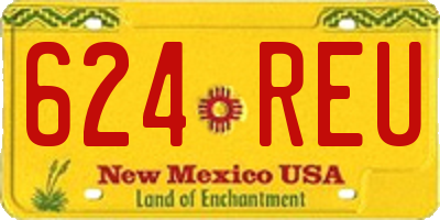 NM license plate 624REU