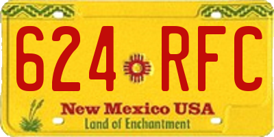 NM license plate 624RFC