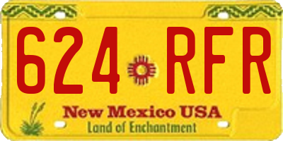 NM license plate 624RFR