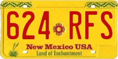 NM license plate 624RFS