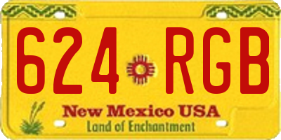 NM license plate 624RGB
