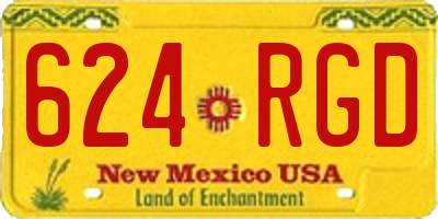 NM license plate 624RGD