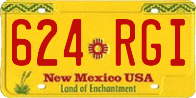 NM license plate 624RGI