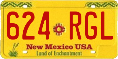 NM license plate 624RGL