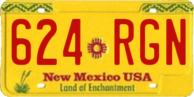 NM license plate 624RGN