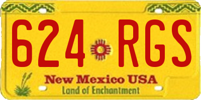 NM license plate 624RGS
