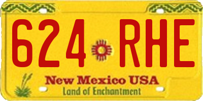 NM license plate 624RHE