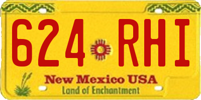 NM license plate 624RHI