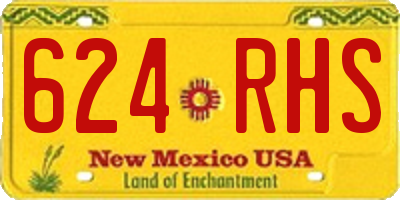 NM license plate 624RHS