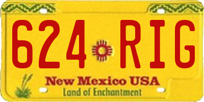 NM license plate 624RIG