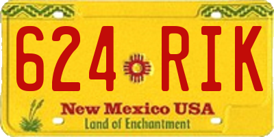 NM license plate 624RIK