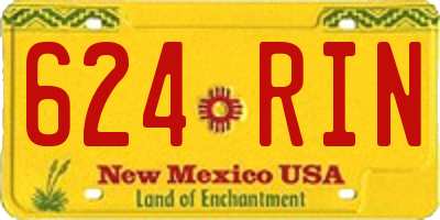 NM license plate 624RIN