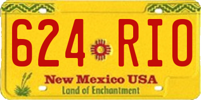 NM license plate 624RIO