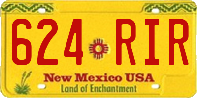 NM license plate 624RIR