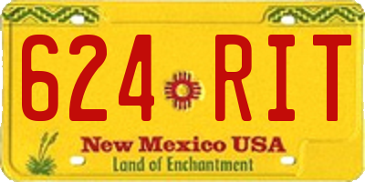 NM license plate 624RIT
