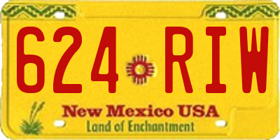 NM license plate 624RIW