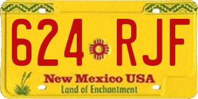 NM license plate 624RJF