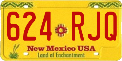 NM license plate 624RJQ