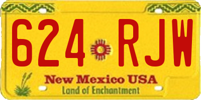 NM license plate 624RJW