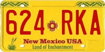 NM license plate 624RKA