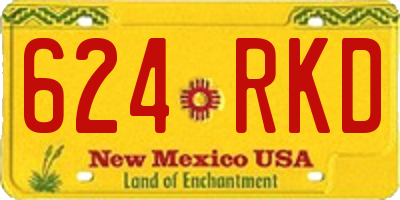 NM license plate 624RKD