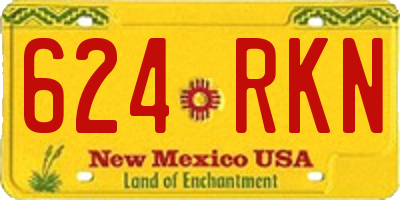 NM license plate 624RKN