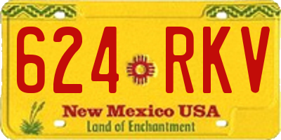 NM license plate 624RKV
