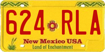 NM license plate 624RLA