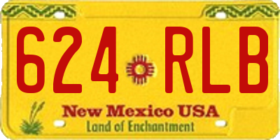 NM license plate 624RLB