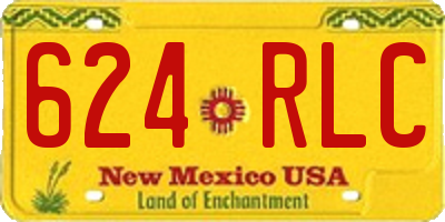 NM license plate 624RLC