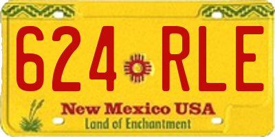NM license plate 624RLE