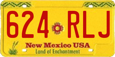 NM license plate 624RLJ