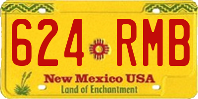 NM license plate 624RMB