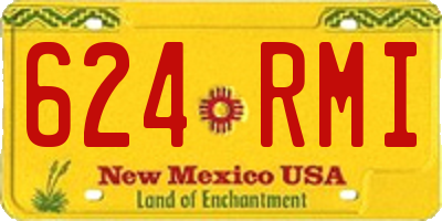NM license plate 624RMI